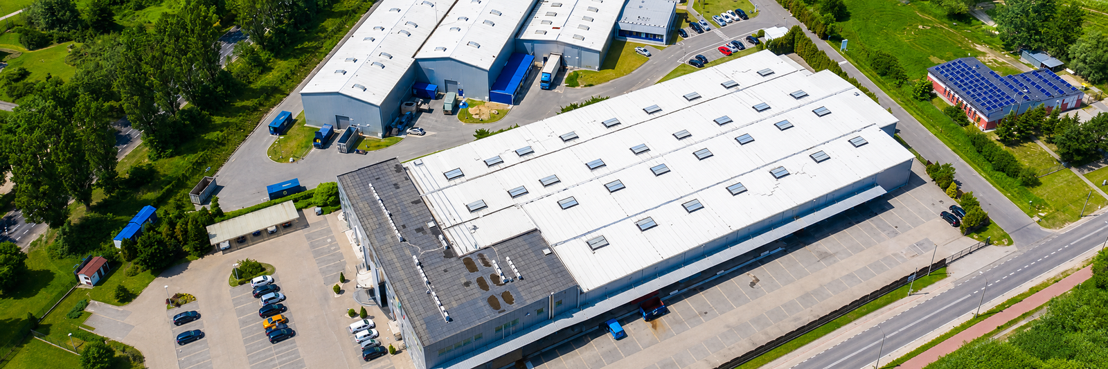 Factory aerial view